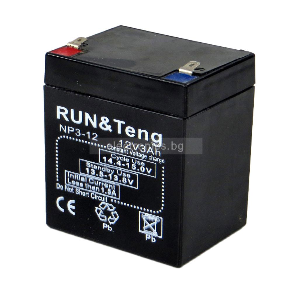 Оловна акумулаторна батерия 12V 3AH RUN&Teng
