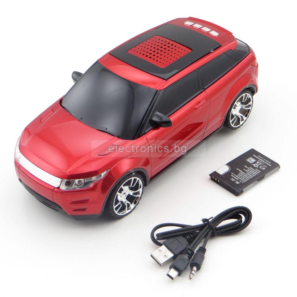 Колонка CAR EVOQUE S6 Red, FM радио, USB, micro SD, червена