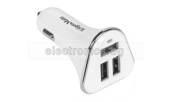 USB зарядно за Телефон за Кола 12-24V 5.2A 3xUSB KM0204