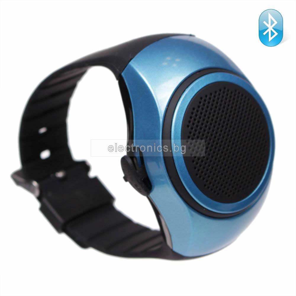 Bluetooth Тонколонка - Гривна, FM радио, слот за micro SD, синя, B20