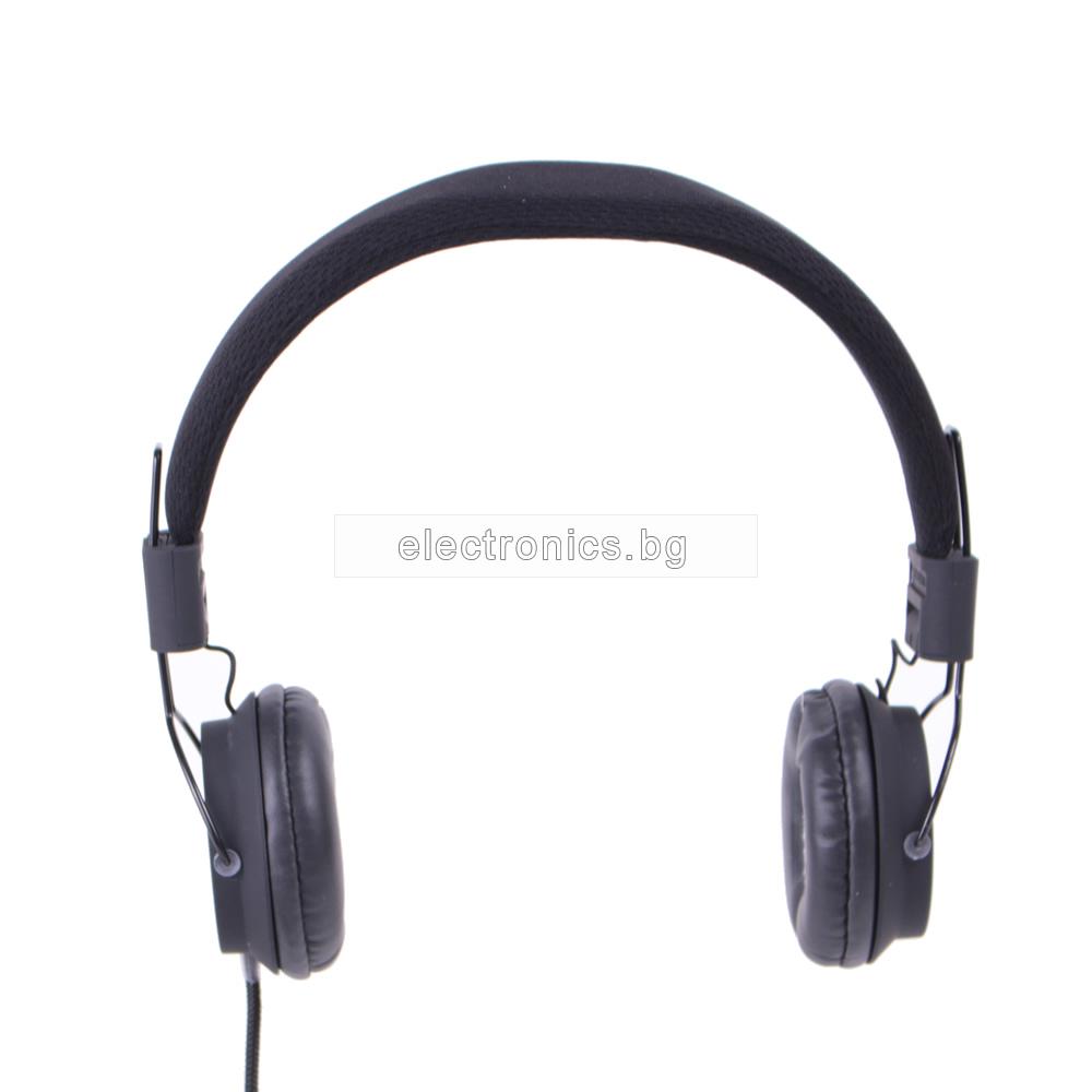 Слушалки  HZ-525, Handsfree, 3.5мм стерео жак с микрофон, черни