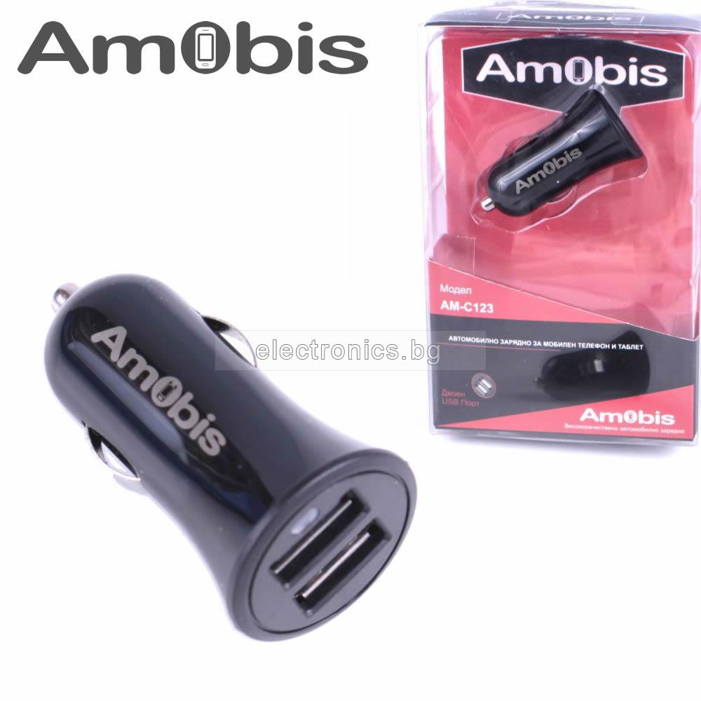 Зарядно за телефон AMOBIS AM-C123 USB 3100mA 12V/24V