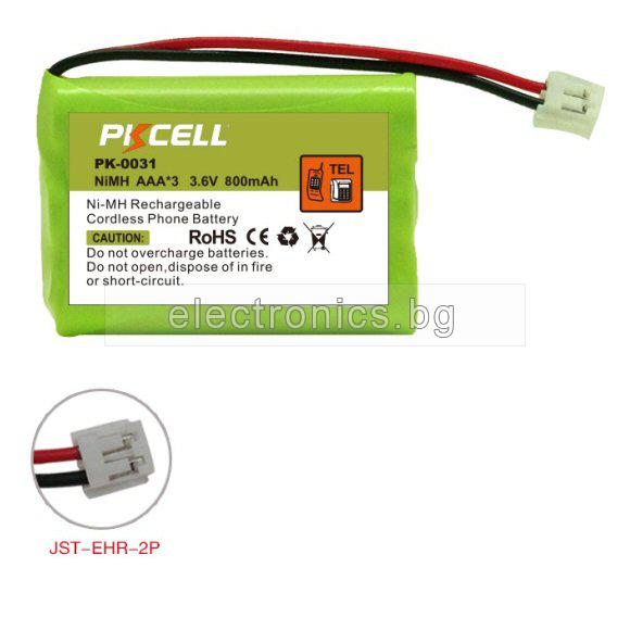 Акумулаторна батерия PK-0031 3*AAA 3.6V 800mAh PKCELL