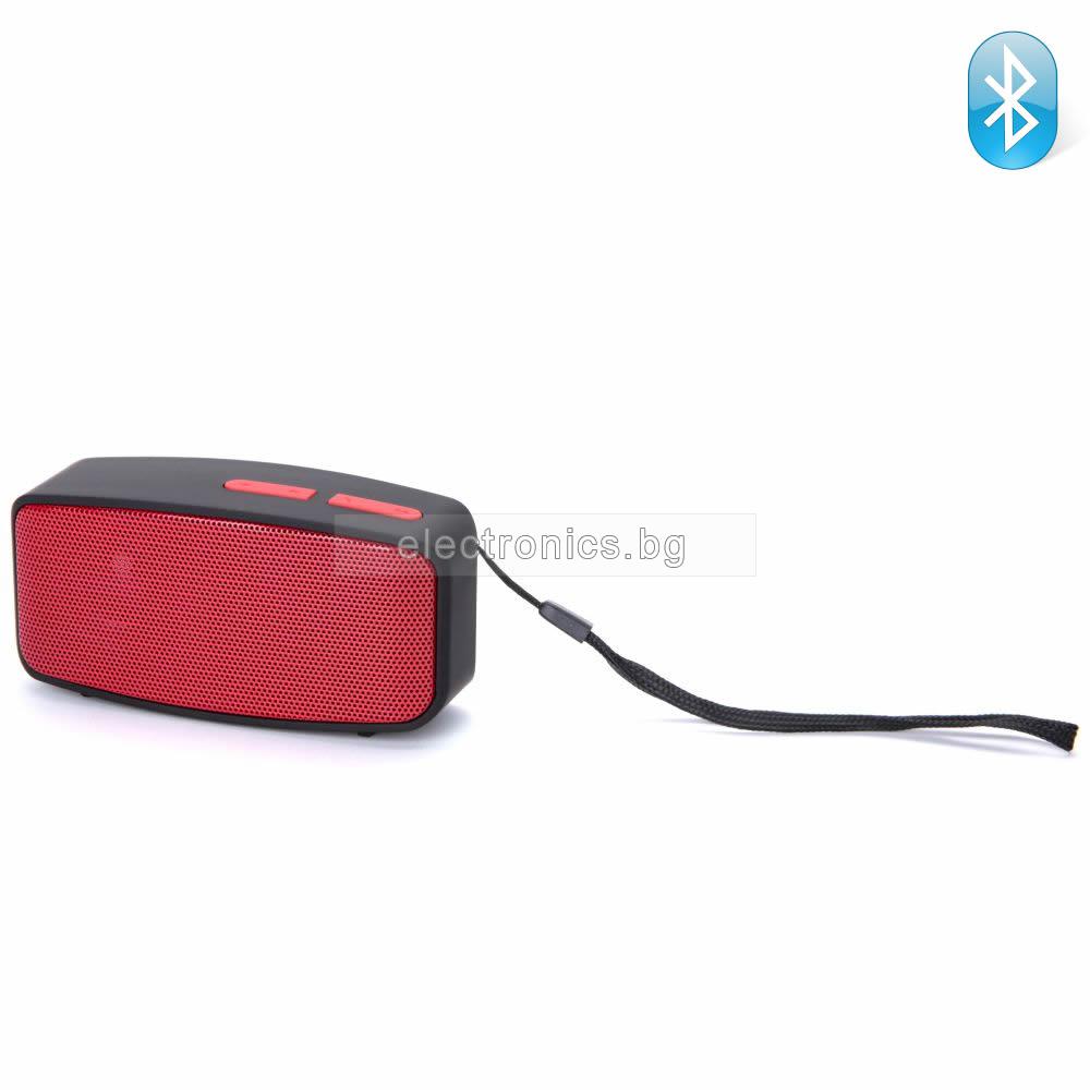 Bluetooth колонка N10, FM радио, литиево-йонна батерия, слот за USB, micro SD CARD/AUX, червена