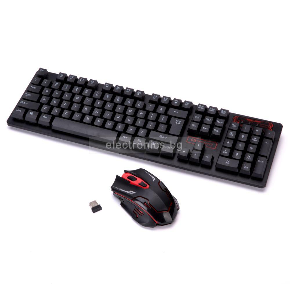 Комплект безжични клавиатура и мишка HK6500, черна