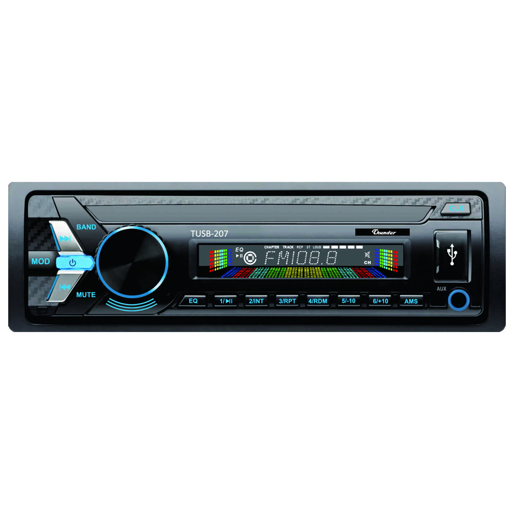 Радио MP3 плеър за кола Thunder TUSB-207, USB, SD, AUX, FM, падащ панел, 4x35W