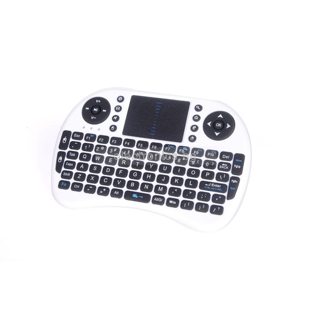 Безжични клавиатура с тъчпад I8, мини, бяла