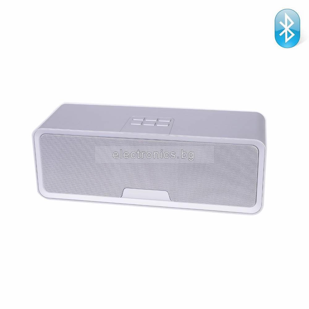 Bluetooth колонка TS360, FM радио, литиево-йонна батерия, слот за USB/micro SD CARD/AUX, бяла