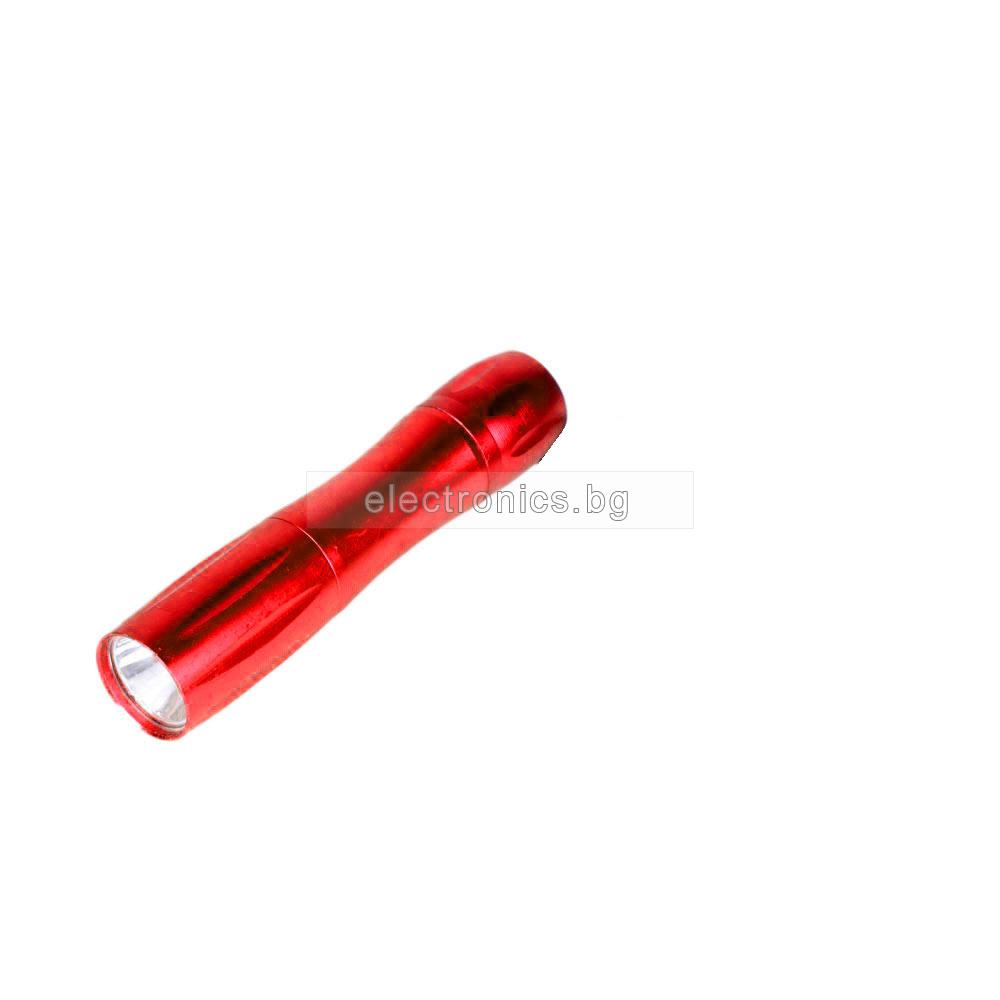 Cветодиоден фенер ZH501, Алуминиев корпус, компактен дизайн, червен