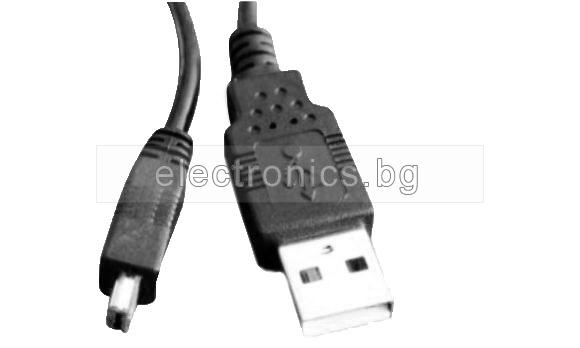 USB - Mini USB 4pin кабел, 3 метра