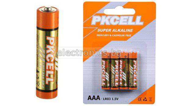 Алкална батерия AAA/R03 1.5V PKCELL - 1бр.