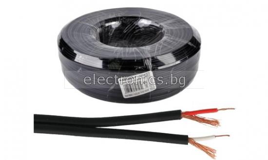Tончестотен кабел Чинчов 2xRCA, черен, цена на метър