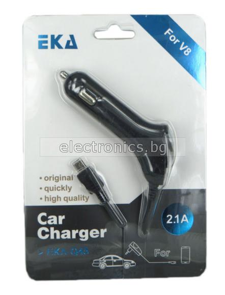 Автомобилно зарядно за телефон и таблет 2.1A EKA-45Q