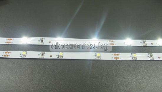 1m Бяла - LED лента SMD 3528, 30 LEDs 2.4W/m, 1 метър
