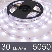 5m Бяла - LED лента SMD 5050, 30 LEDs 5W/m, 5 метра