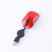 USB Оптична мишка FC-5130/ FC-2066, Прибиращ се кабел, чер
