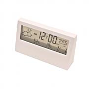 Часовник с Термометър 618G вътрешна температура, Часовник, Аларма, бял