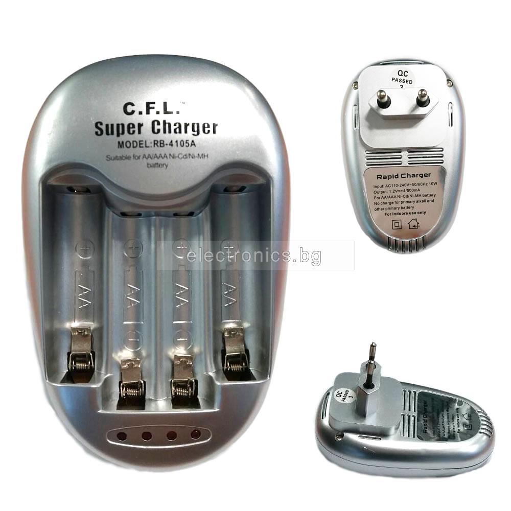 Зарядно за Акумулаторни Батерии AA и AAA, CFL RB-4105A NP