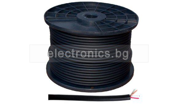 Микрофонен кабел Стерео, 6mm, черен, цена на метър, CBL640