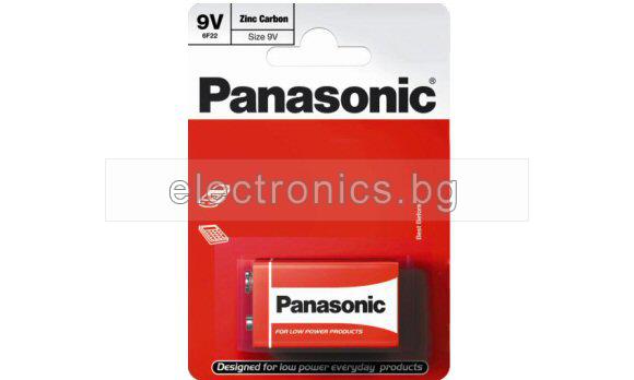 Батерия 9V zinc carbon PANASONIC - 1брой