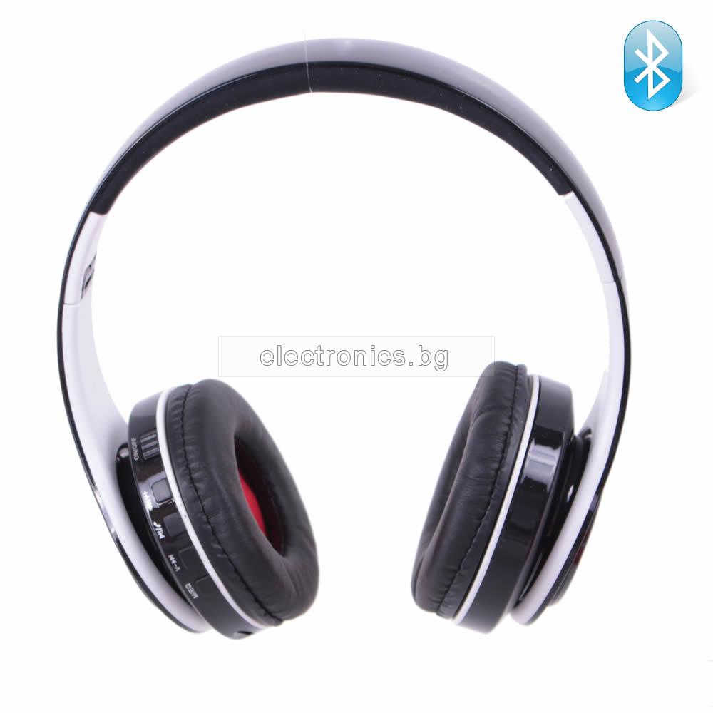 Безжични слушалки ST-421, Bluetooth, MP3 плеър, FM радио, micro SD вход, вграден микрофон, Черен / Бял