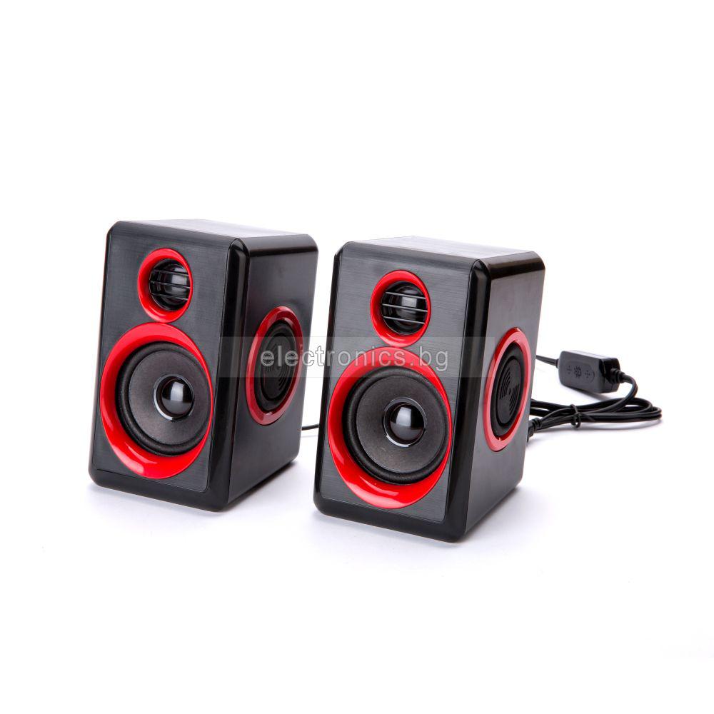 Компютърни колонки  2.0 FT-165, 2x3W (RMS), Черен / Червен