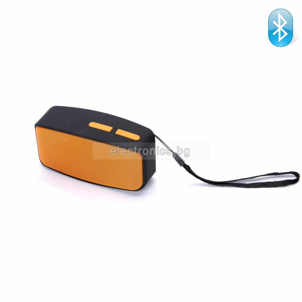 Bluetooth колонка N10, FM радио, литиево-йонна батерия, слот за USB/micro SD CARD/AUX, оранжева