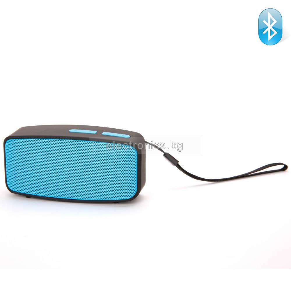 Bluetooth колонка N10, FM радио, литиево-йонна батерия, слот за USB, micro SD CARD/AUX, синя