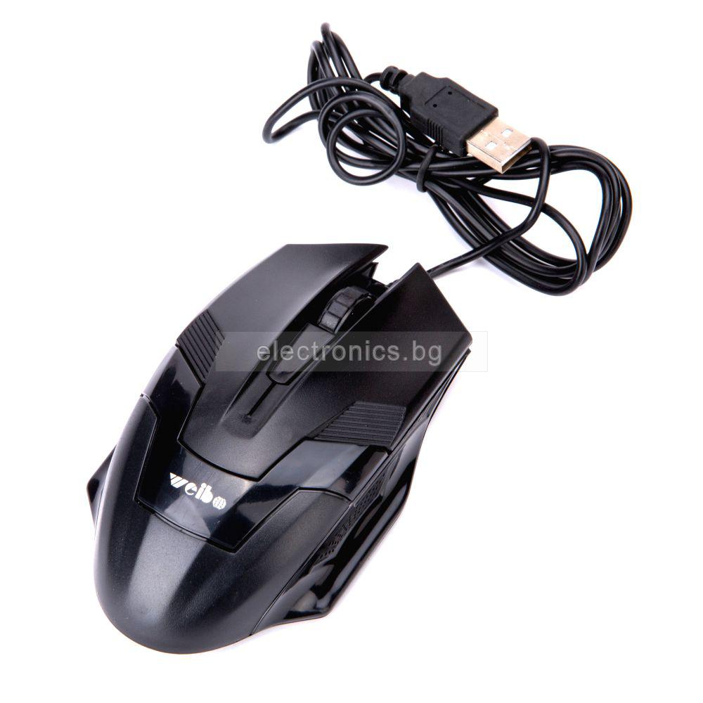 USB Оптична мишка WB17, черна