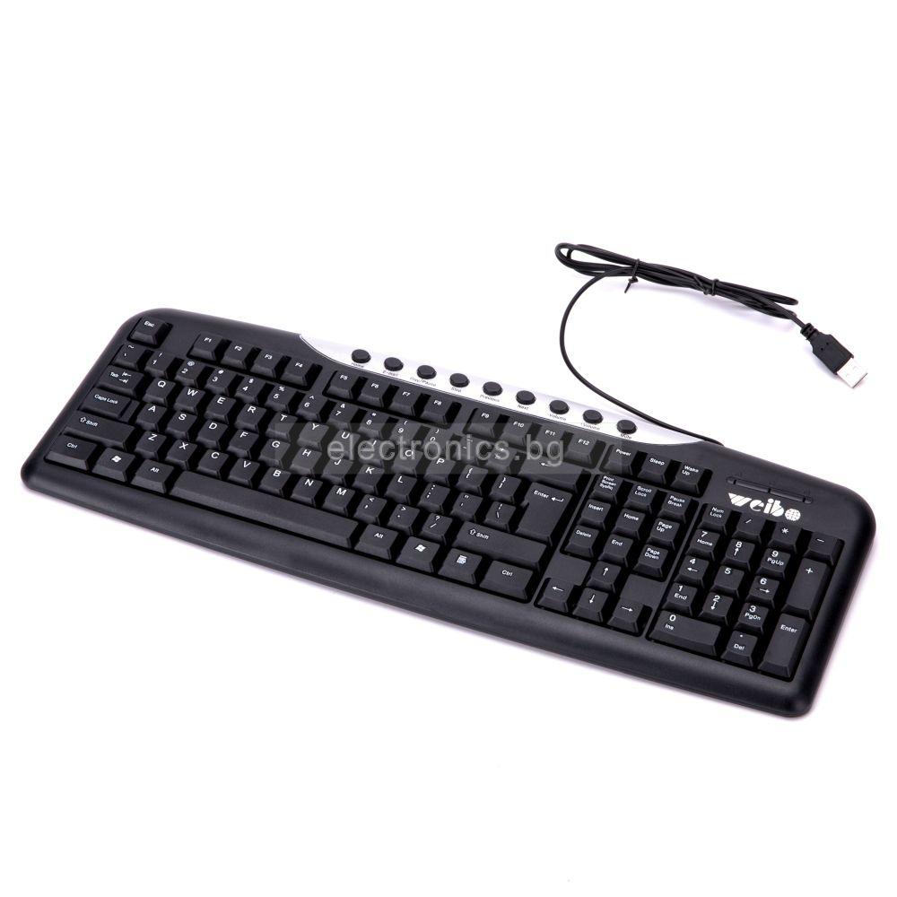 Клавиатура USB  Multimedia FC535, USB конектор,  мултимедийни бутони