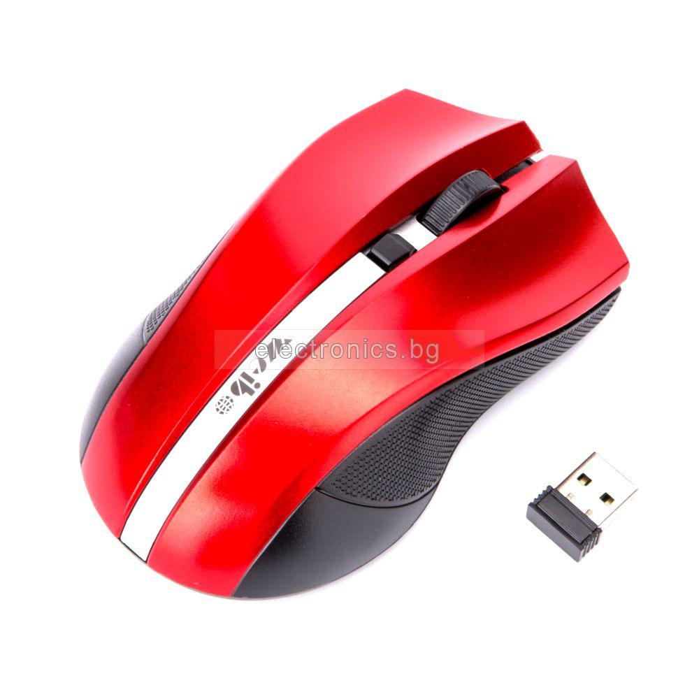 Безжична мишка WIRELESS RF2815, червена