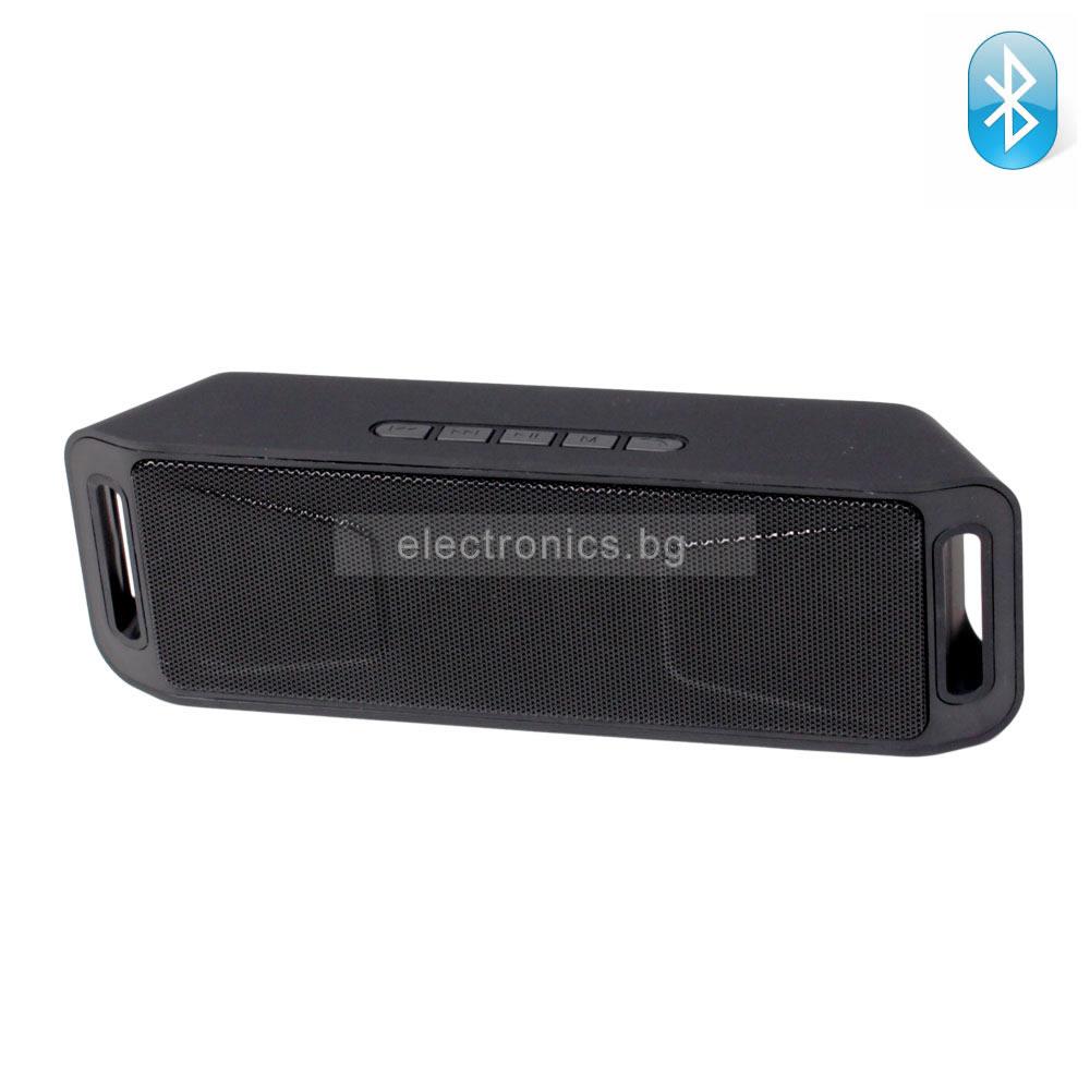 Bluetooth колонка K812A, FM радио, литиево-йонна батерия, слот за USB/micro SD CARD/AUX, черна