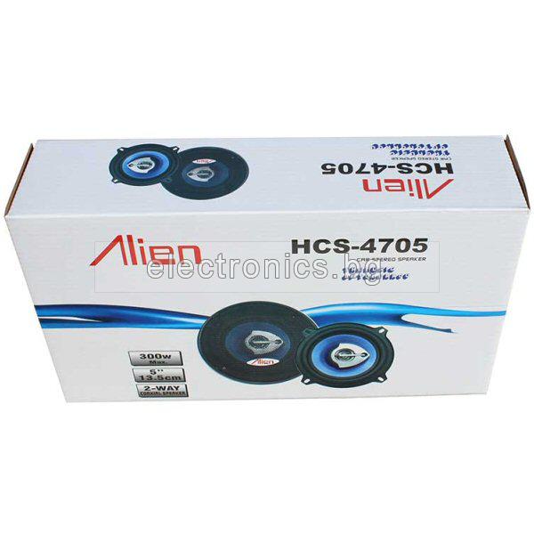 Авто Говорители 5\" ALIEN HCS-4705 Двулентови, в комплект с решетки, 2 броя, 4 Ohm, 40W