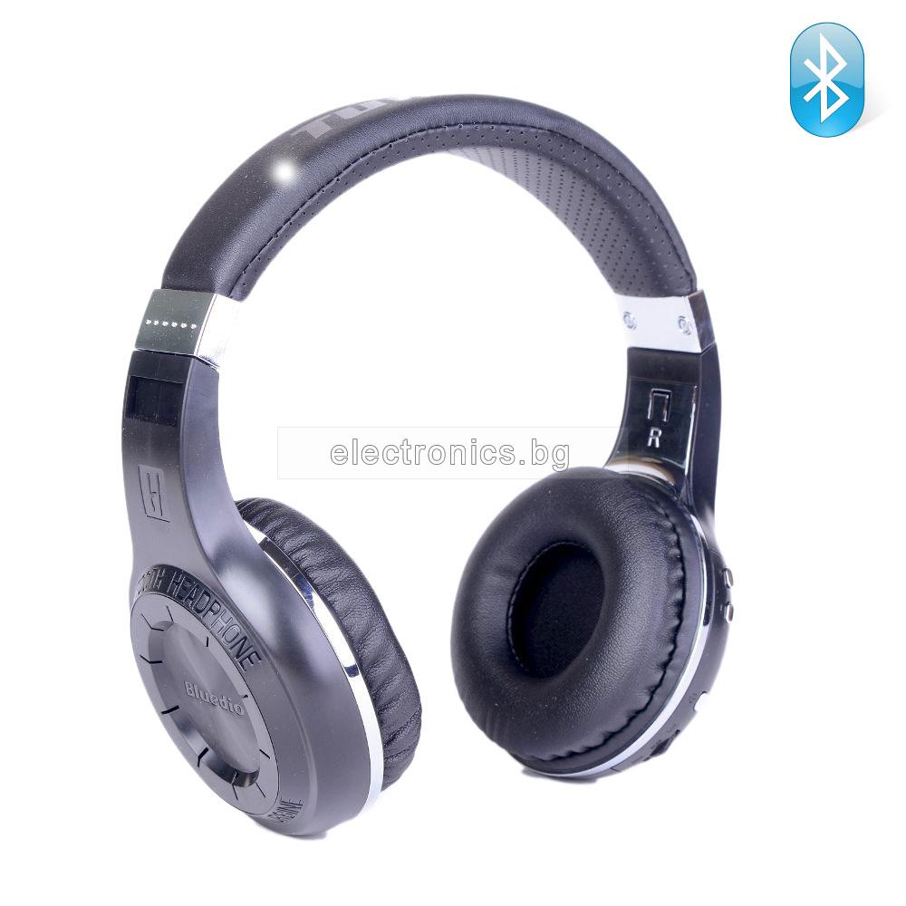 Безжични слушалки Bluedio TURBINE, Bluetooth, вграден микрофон, диаметър на говорителя 57mm, Изключително мощен БАС, Черни