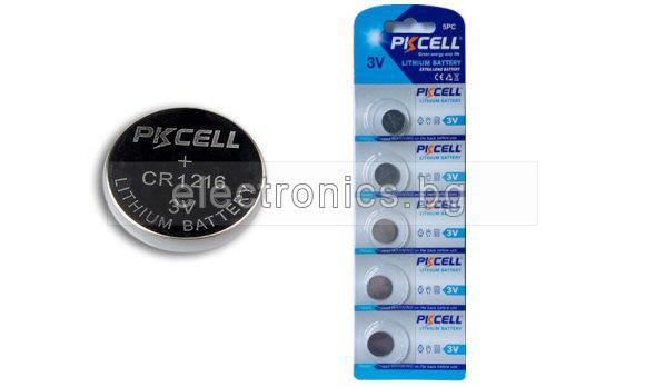 Батерия CR1216 PKCELL – 1бр.