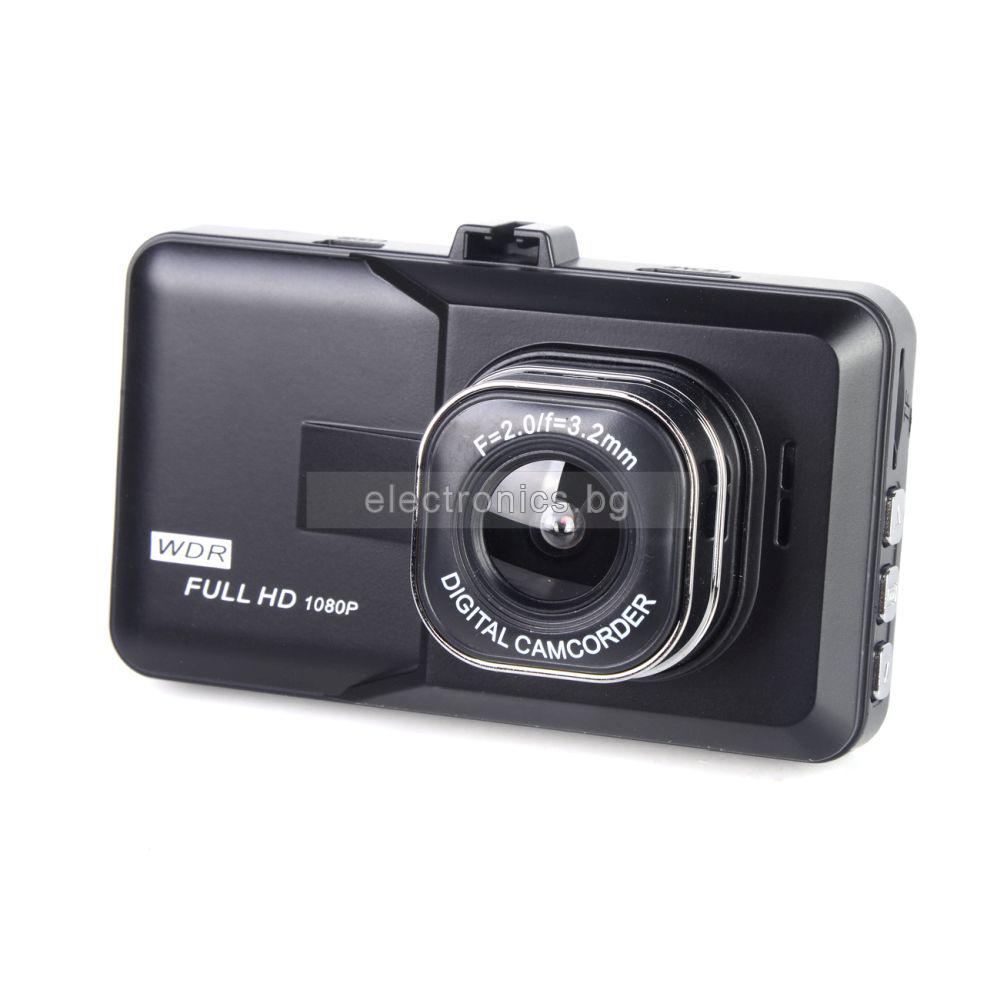 Видeорегистратор BLACK BOX FULL HD, записваща Full HD видеокамера за автомобил с LCD екран 2.4\", 3 мегапиксела,вграден микрофон
