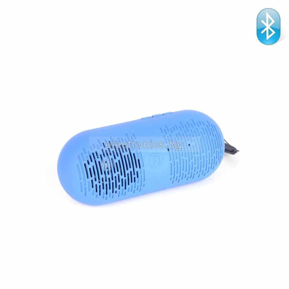 Bluetooth колонка CUBE Y1, FM радио, литиево-йонна батерия, слот за USB/micro SD CARD/AUX,син
