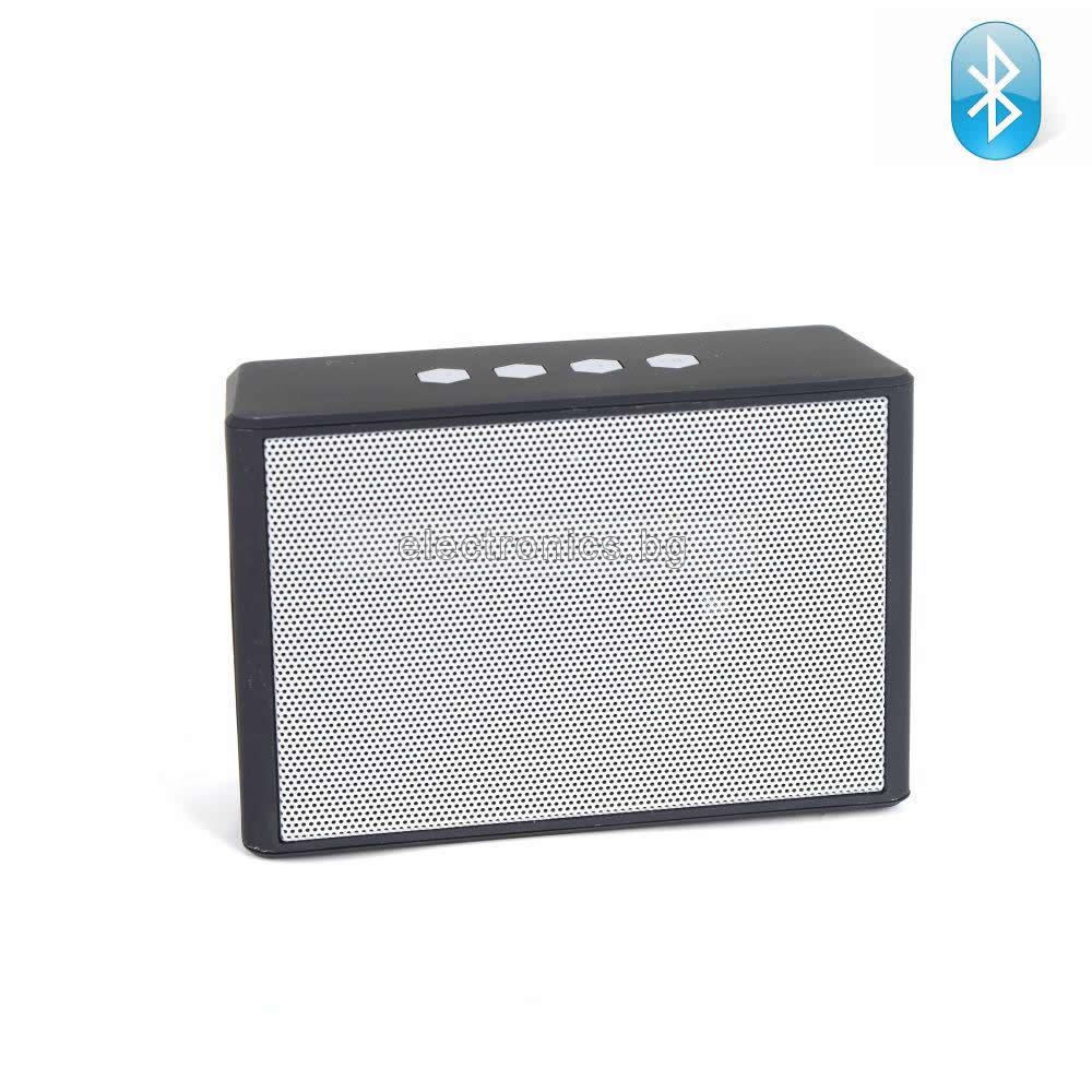 Bluetooth колонка HDY-003 , FM радио, литиево-йонна батерия, слот за USB/micro SD CARD/AUX, черен/сив