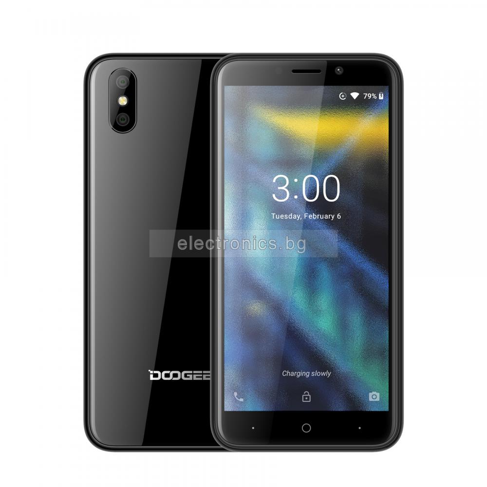 Смарт телефон DOOGEE X50, Dual SIM, 1GB RAM, 8GB ROM, Черен