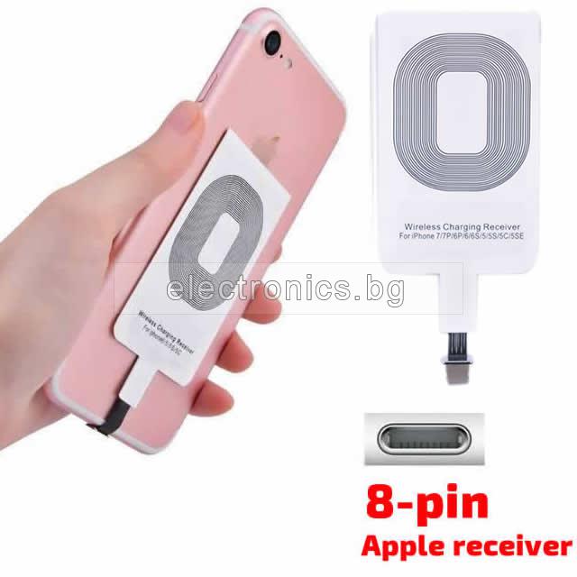 Безжичен приемник, Royal QI ADAPTER iPhone, Бял