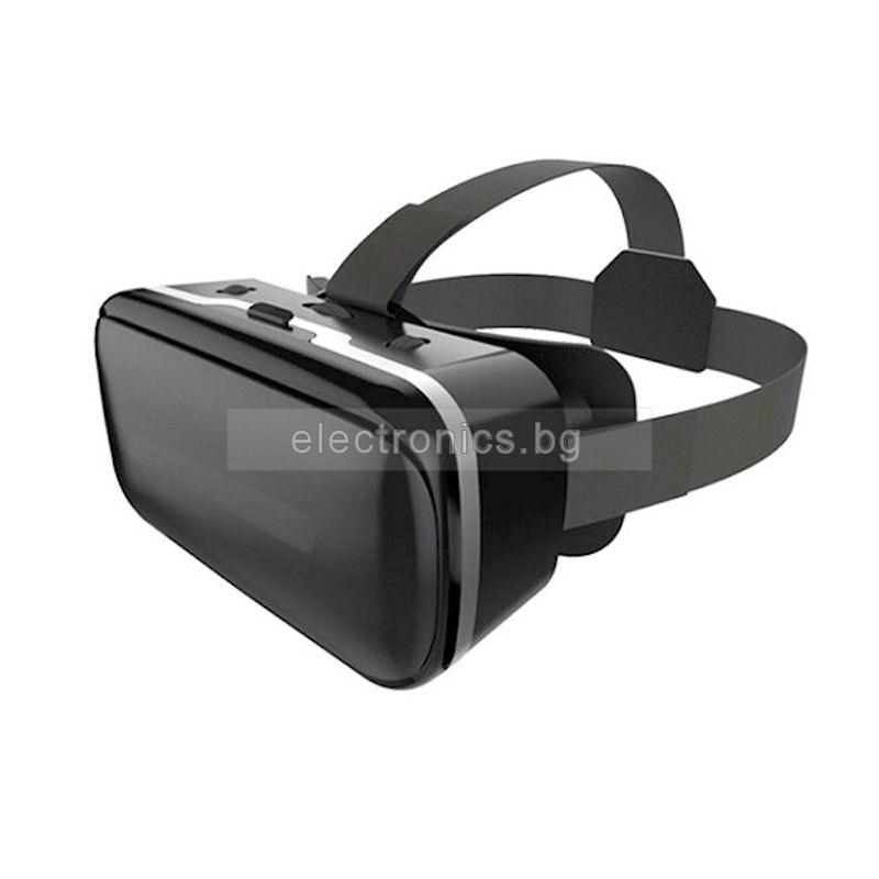 Очила за виртуална реалност VR BOX,  3D, регулиране на фокуса,Черни