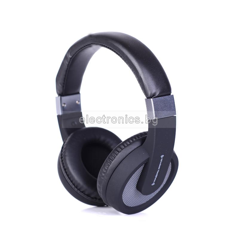 Безжични слушалки SL-8005, Bluetooth, Микрофон, Черен/Сив