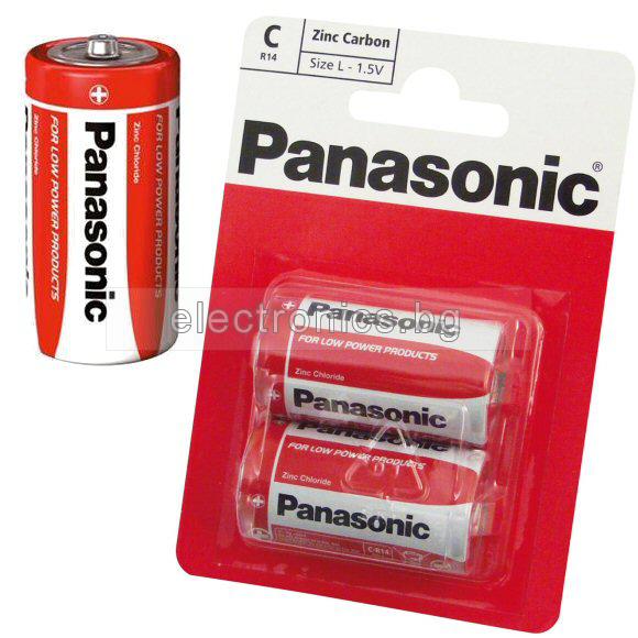 Батерия R14 PANASONIC - цена за 1бр. батерия