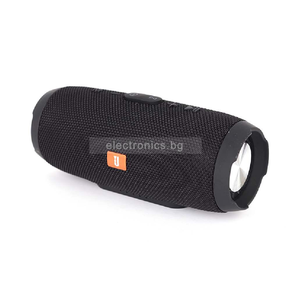 Bluetooth колонка CHARGE3, FM радио, Power Bank, влагоустойчива, слот за USB/ micro SD/AUX, черна