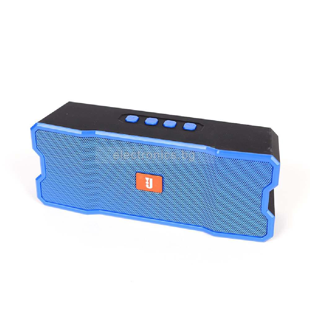 Bluetooth колонка  SLC-06, FM радио, литиево-йонна батерия, слот за USB, TF CARD, Черен/Син