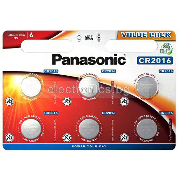 Батерия CR2016 PANASONIC - цена за 1бр. батерия