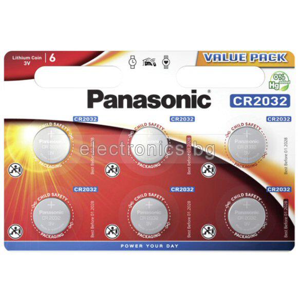 Батерия CR2032 PANASONIC - цена за 1бр. батерия
