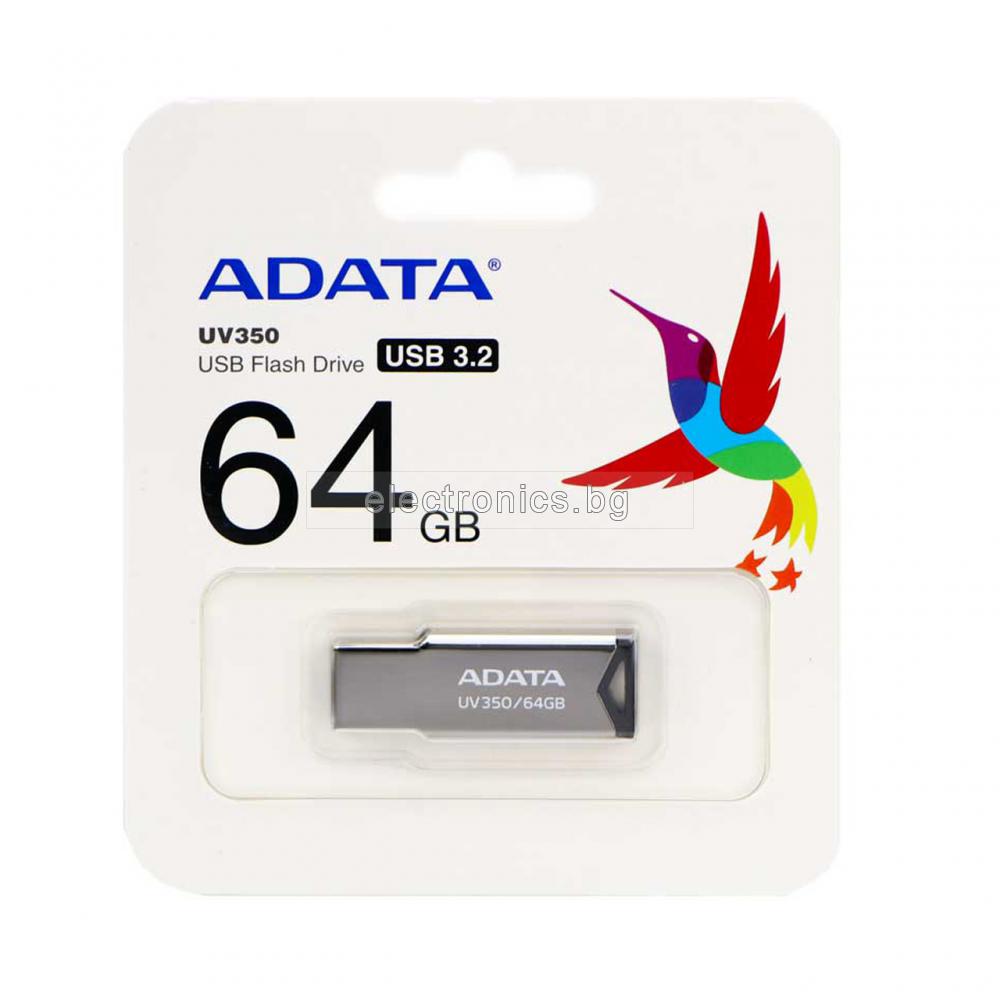 USB Флаш Памет UV350 ADATA Flash Drive, 64 GB, USB 3.2 Флашка