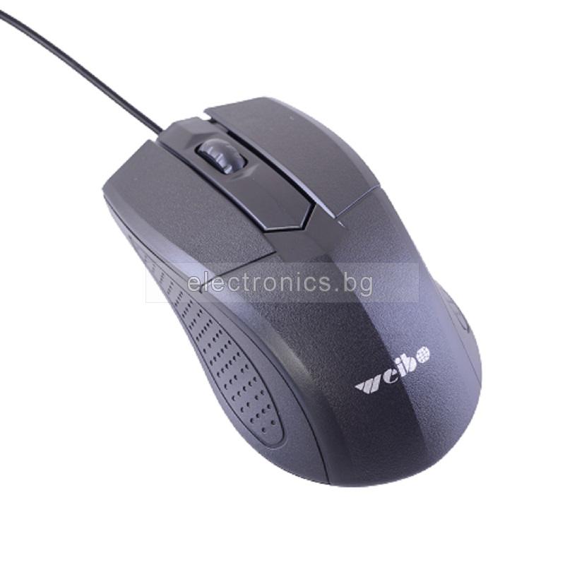 USB Оптична мишка WB-002 USB, черна