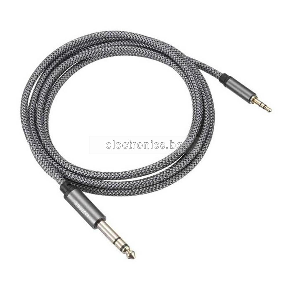 Аудио кабел Stereo Jack 3.5mm - Stereo Jack 6.35mm, Signal, 1 метър
